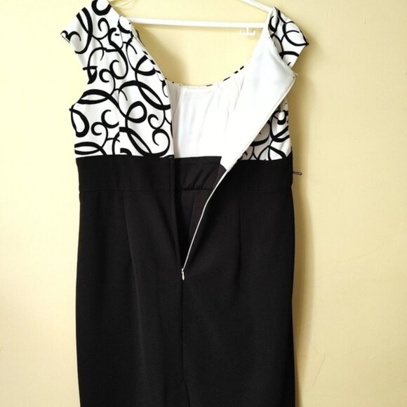 Michel Antoni Collection Black cream Dress size 14W - Picture 9 of 12